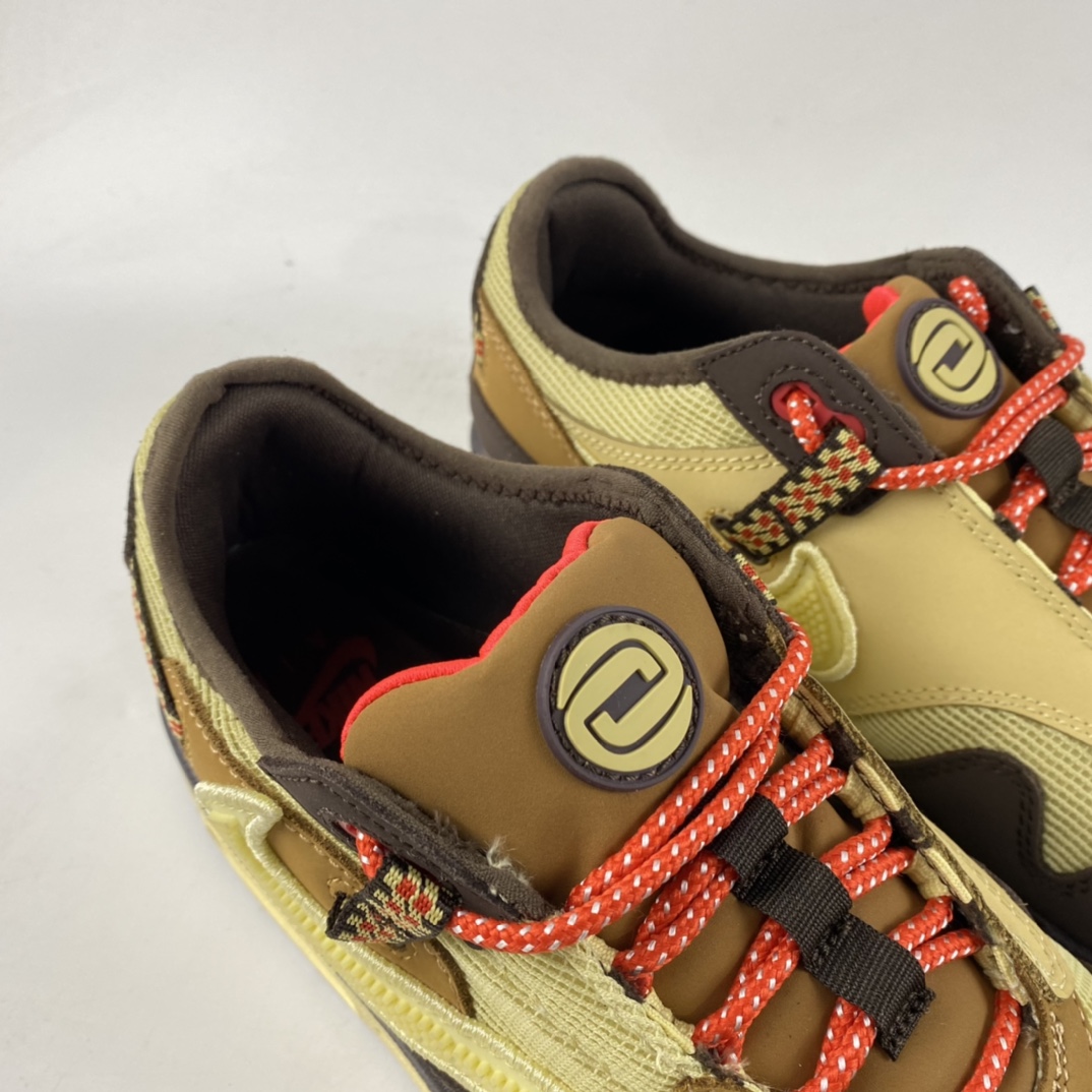 P180 Travis Scott x NIKE Air Max 1 ”Cactus Jack” 低帮复古百搭休闲运动慢跑鞋“深棕麦黄米倒钩”DO9392-200