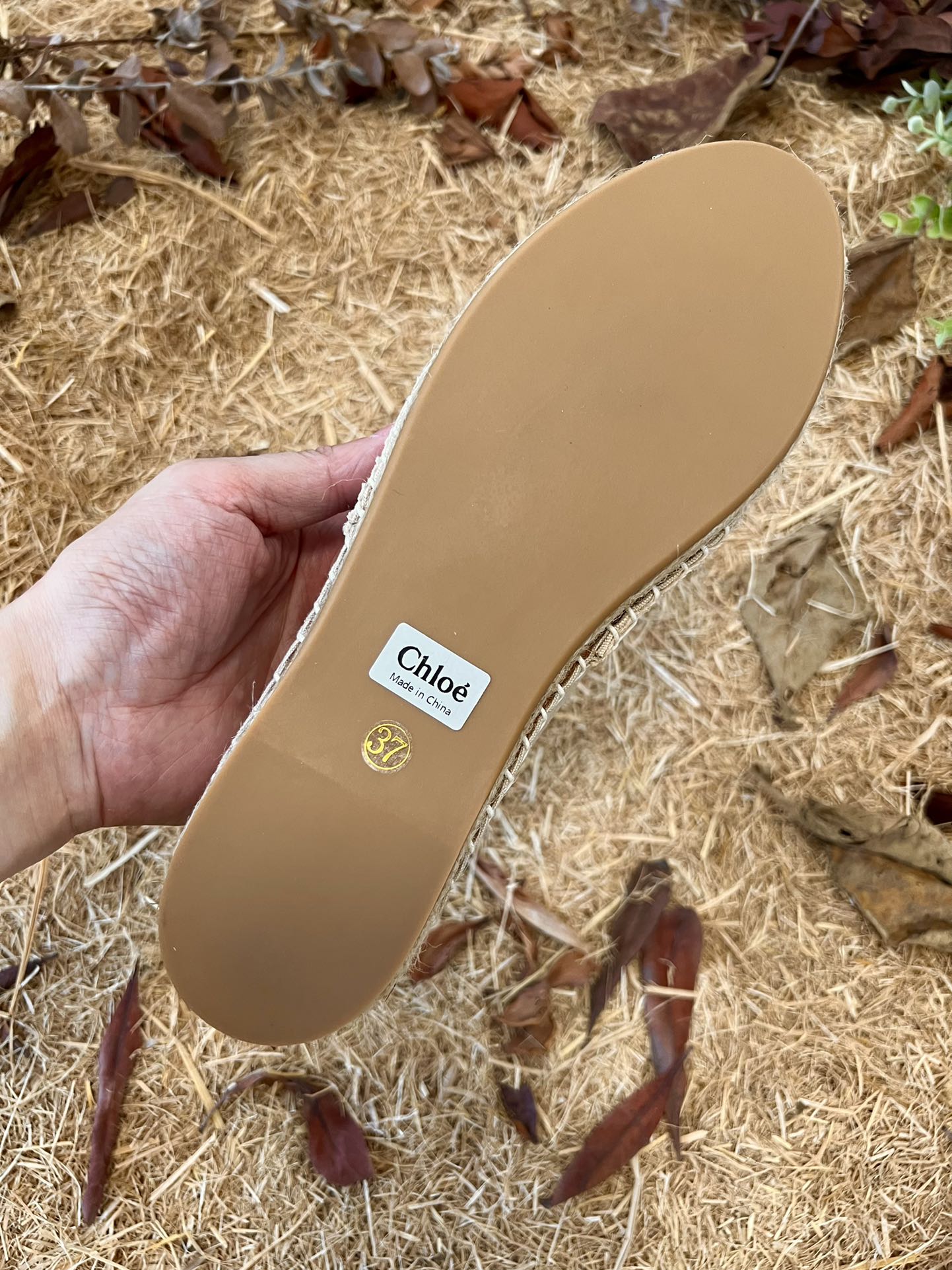 Chloé Isla Logo-Embroidered Espadrilles – Eggshell