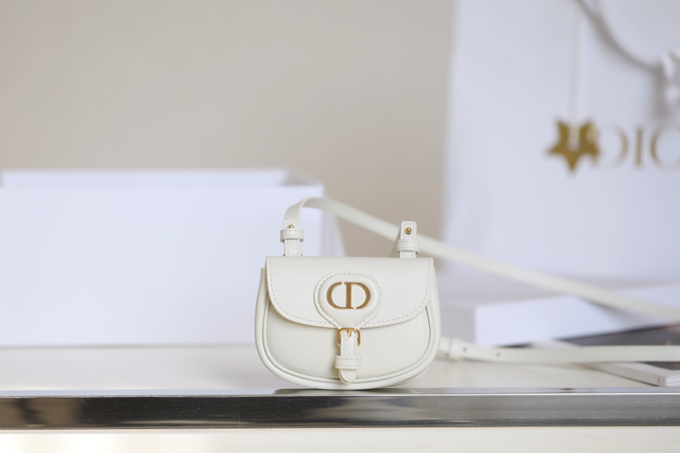 Dior Store
 Bags Handbags Gold White Vintage Cowhide Mini