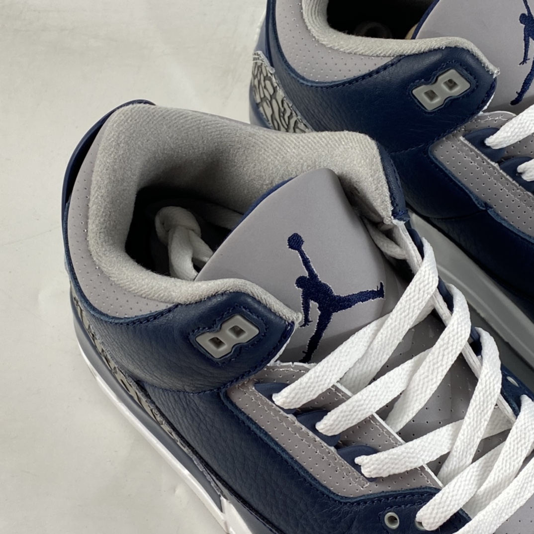 P240  Air Jordan 3 “Midnight Navy”午夜蓝  迈克尔·乔丹AJ3代中帮复古休闲运动文化篮球鞋 CT8532-401