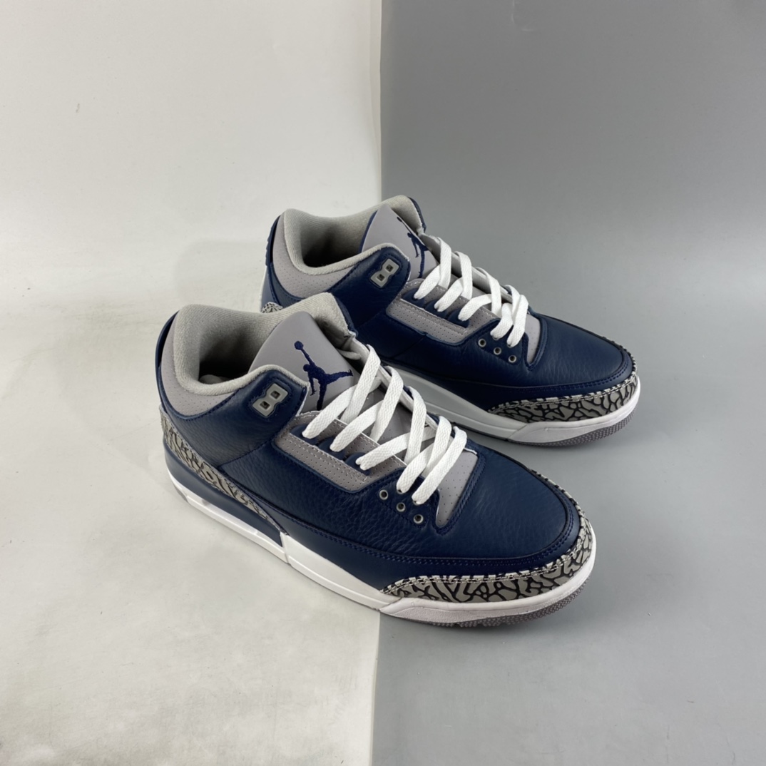 P240  Air Jordan 3 “Midnight Navy”午夜蓝  迈克尔·乔丹AJ3代中帮复古休闲运动文化篮球鞋 CT8532-401