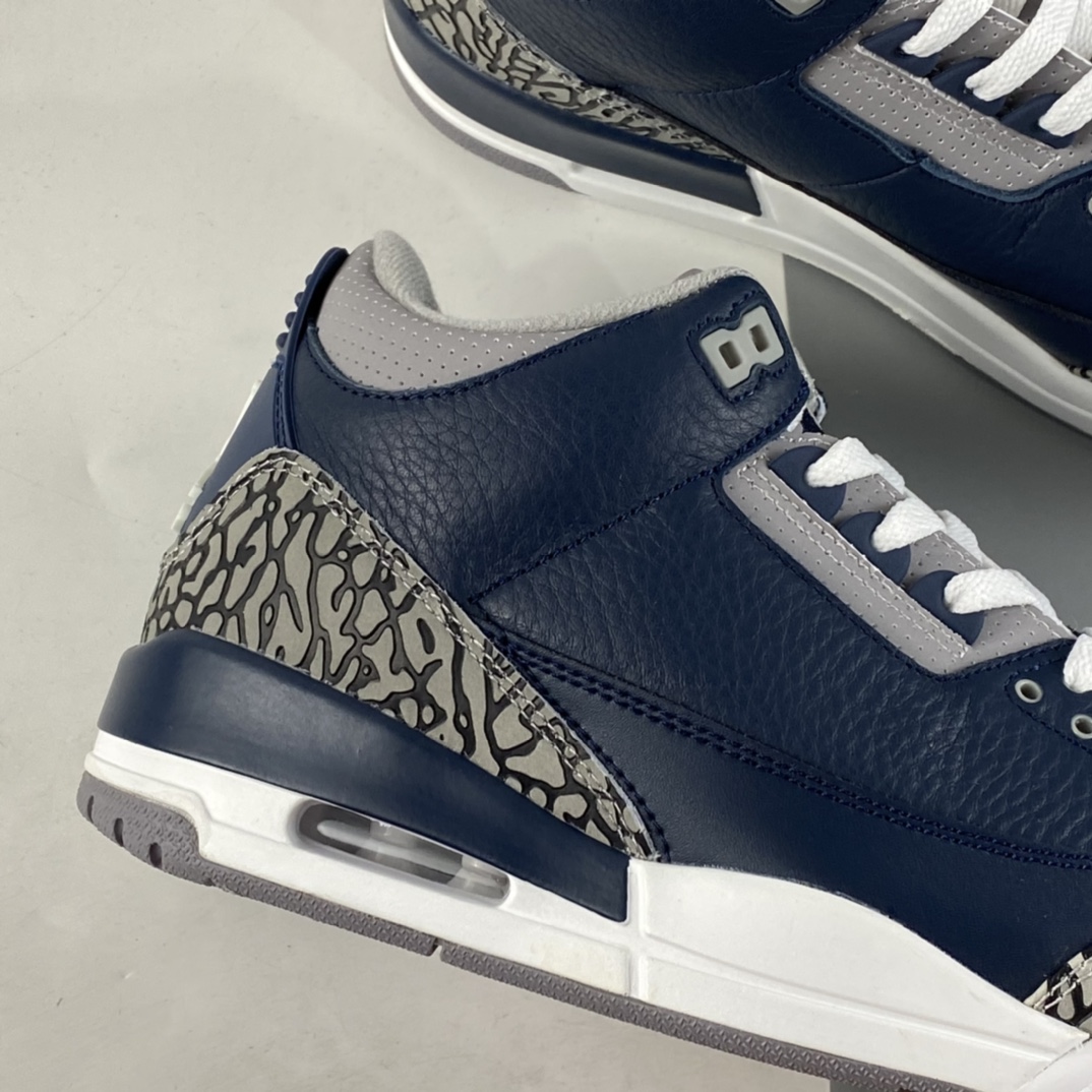 P240  Air Jordan 3 “Midnight Navy”午夜蓝  迈克尔·乔丹AJ3代中帮复古休闲运动文化篮球鞋 CT8532-401
