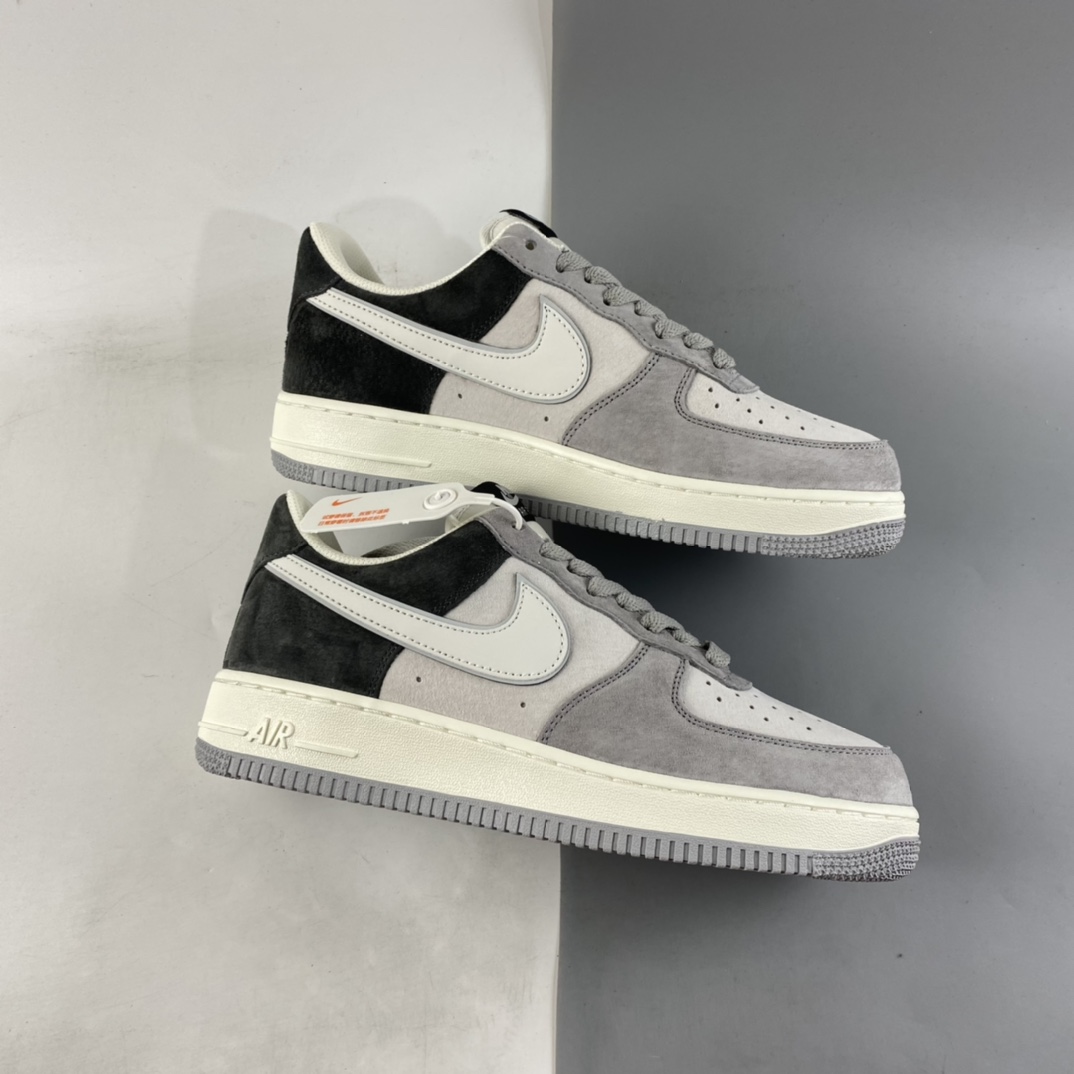 P240  NIKE Air Force 1’07 Low 白灰拼接麂皮配色空军一号低帮休闲板鞋 DW0831-896