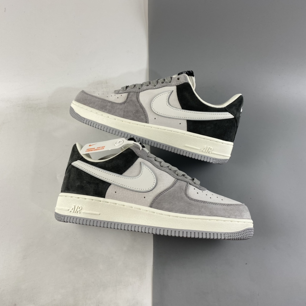 P240  NIKE Air Force 1’07 Low 白灰拼接麂皮配色空军一号低帮休闲板鞋 DW0831-896