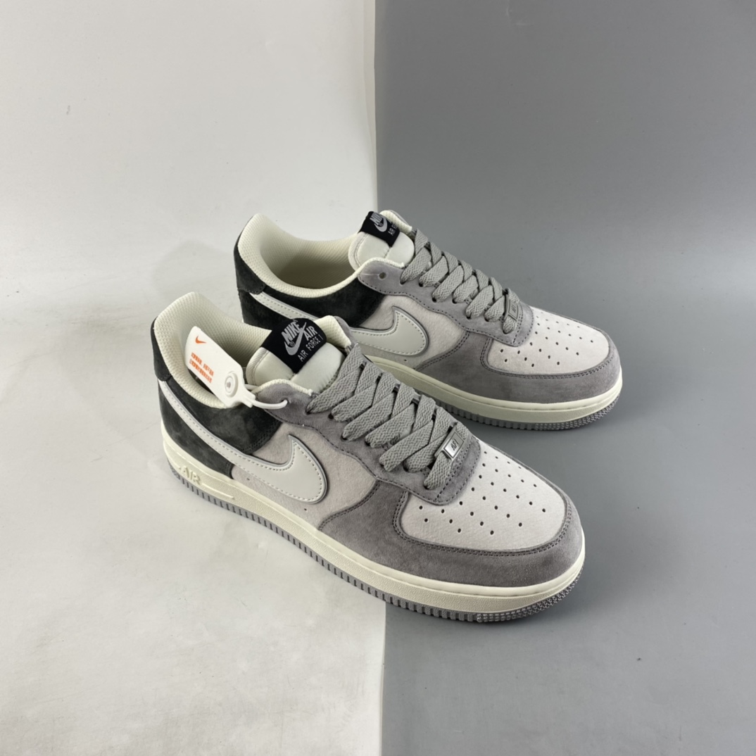 P240  NIKE Air Force 1’07 Low 白灰拼接麂皮配色空军一号低帮休闲板鞋 DW0831-896
