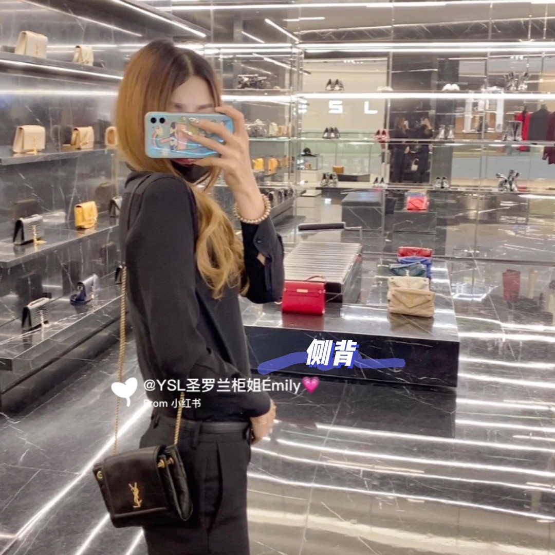 YSL 𝐌𝐢𝐧𝐢 𝐍𝐨𝐥𝐢𝐭𝐚 复古翻盖包 672738黑色