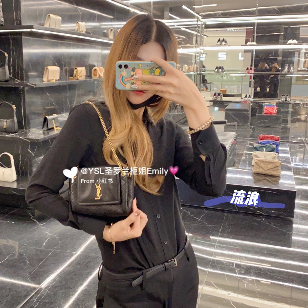 YSL 𝐌𝐢𝐧𝐢 𝐍𝐨𝐥𝐢𝐭𝐚 复古翻盖包 672738黑色
