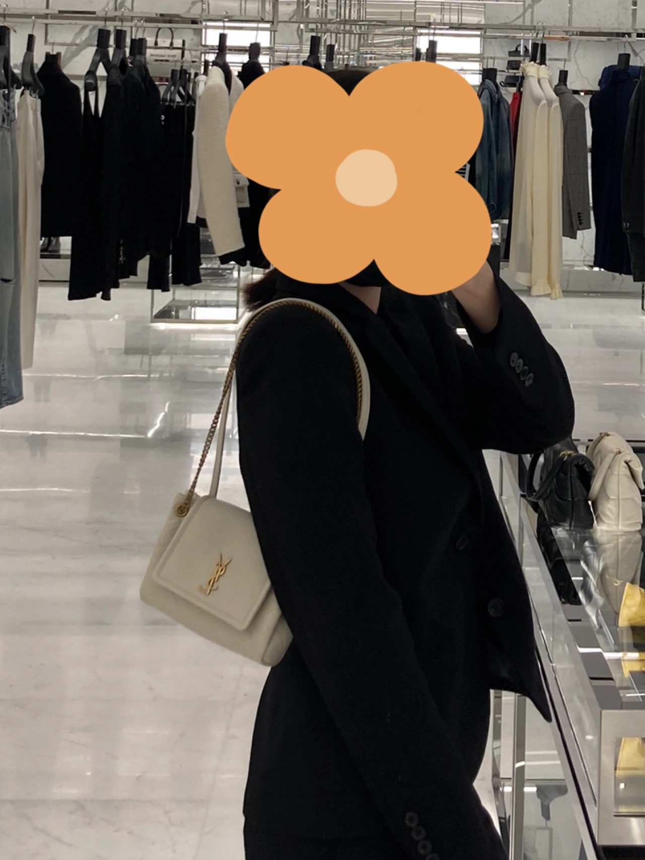 YSL 𝐌𝐢𝐧𝐢 𝐍𝐨𝐥𝐢𝐭𝐚 复古翻盖包 672738白色