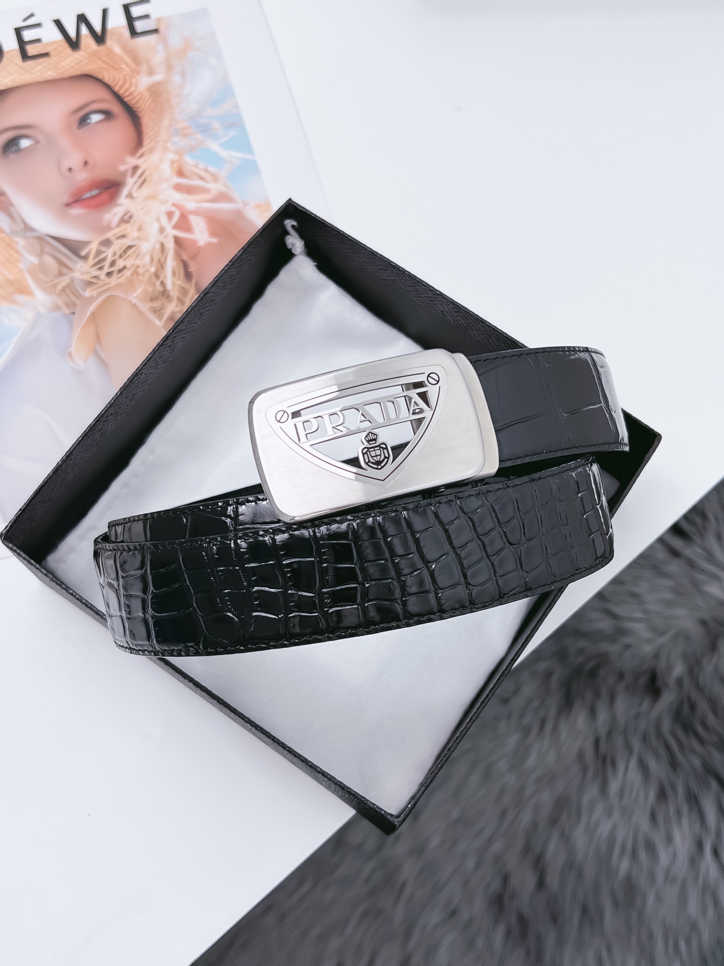 [Prada Belts]Quality style High-end and durable High-quality first-layer imita