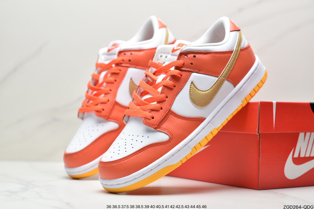 290 耐克NK SB Dunk Low 白橙金勾 DQ4690-800 圈内DUNK