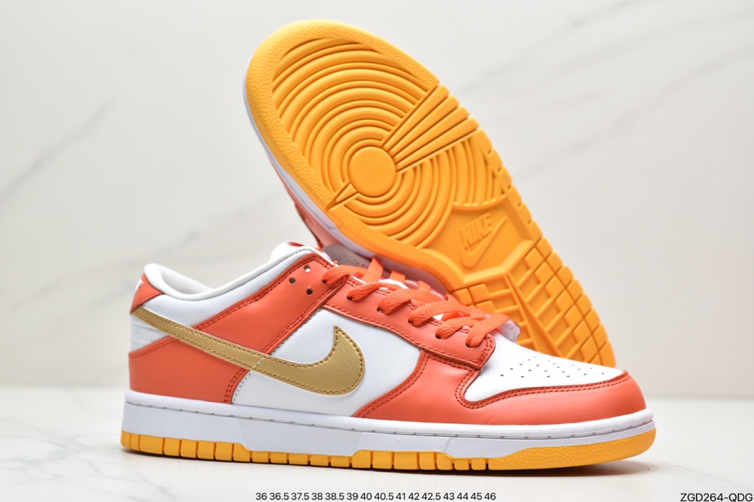 290 耐克NK SB Dunk Low 白橙金勾 DQ4690-800 圈内DUNK