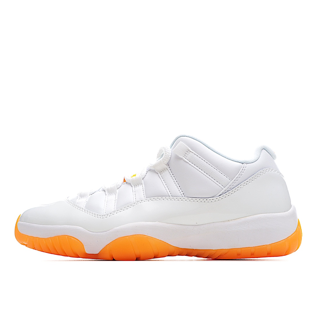 J5 Air Jordan 11 Bright Citus AJ11 乔11白橘 低帮篮球鞋 头层真标真碳 AH78 F5 -139东莞 纯原出品 采购原装碳纤 原纸板开发 上脚极致充正 限定原盒 请自觉区分市场错误版本