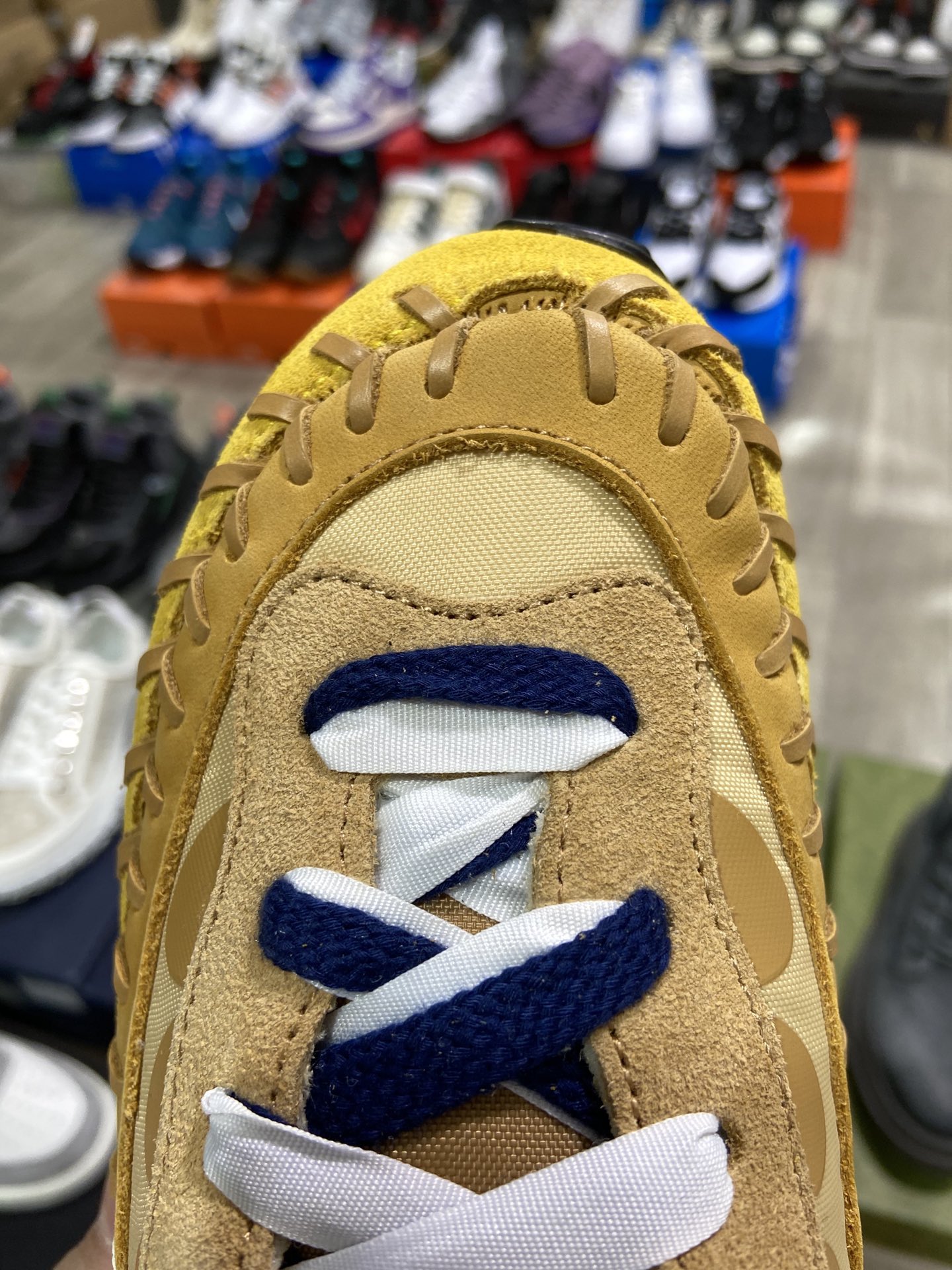 420纯原 耐克Sacai xJean Paul Gaultier x Nike VaporWaffle 姜黄DH9186-200