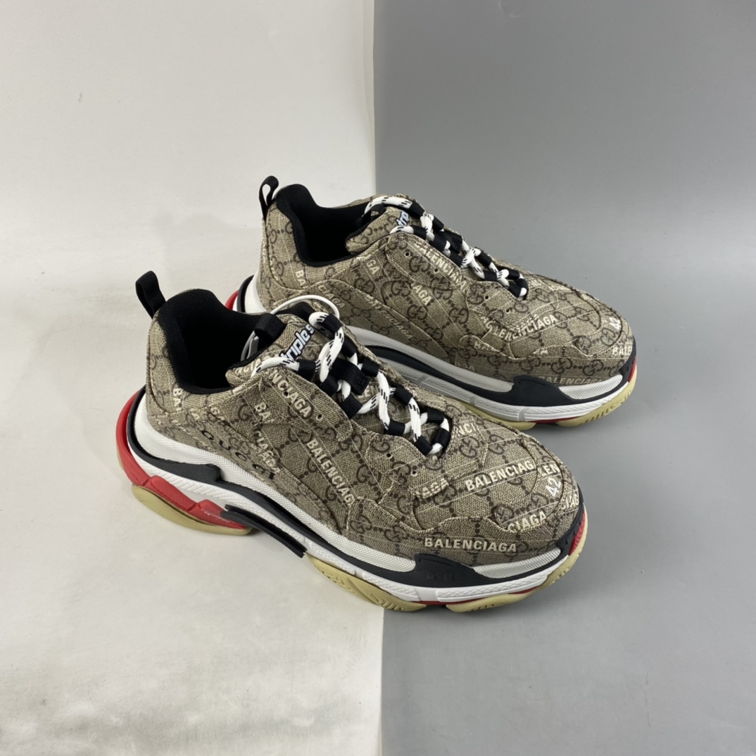 P480 Gucci x Balenciaga Triple S Clear Sole Sneaker”The Hacker Project” 681067 UMO20 9766