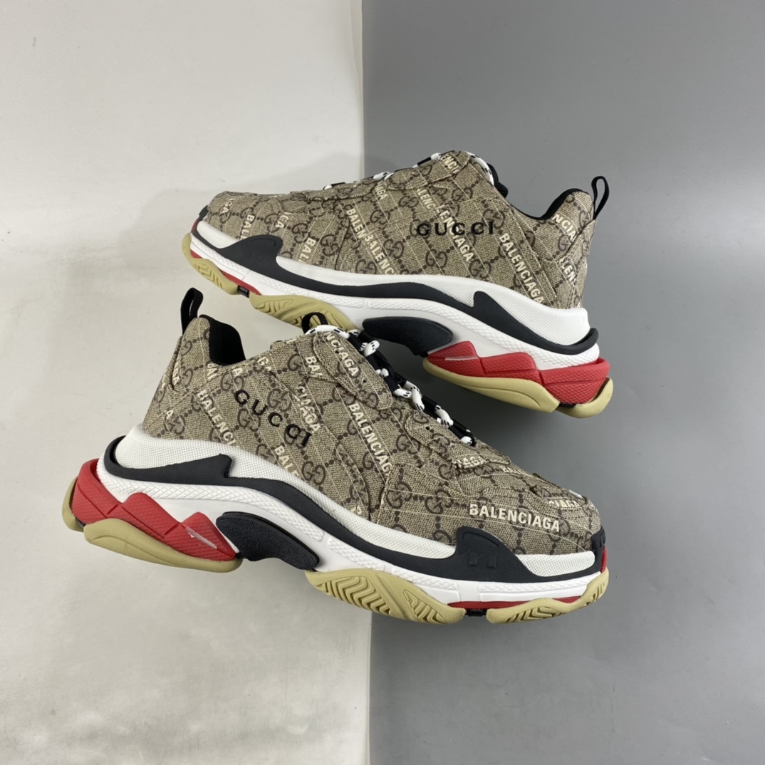 P480 Gucci x Balenciaga Triple S Clear Sole Sneaker”The Hacker Project” 681067 UMO20 9766