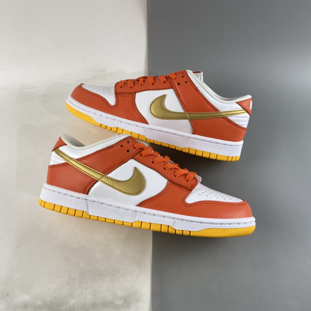 P300  NIKE Dunk Low“Golden Orange”白金橙SB扣碎篮板时尚休闲板鞋 DQ4690-800