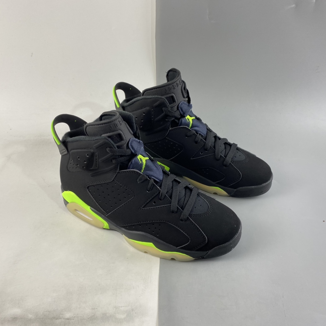 P450  Air Jordan 6“Electric Green”AJ6 乔6麂皮黑绿 CT8529-003