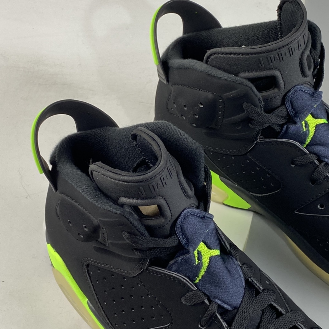 P450  Air Jordan 6“Electric Green”AJ6 乔6麂皮黑绿 CT8529-003