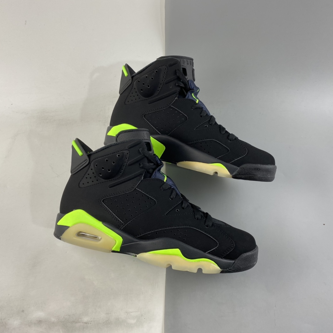 P450  Air Jordan 6“Electric Green”AJ6 乔6麂皮黑绿 CT8529-003