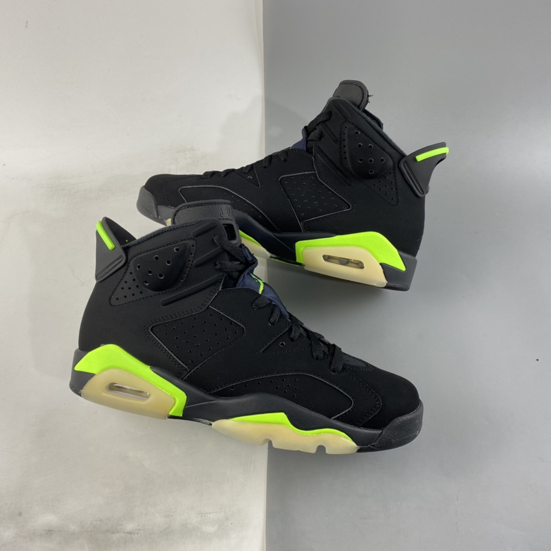P450  Air Jordan 6“Electric Green”AJ6 乔6麂皮黑绿 CT8529-003