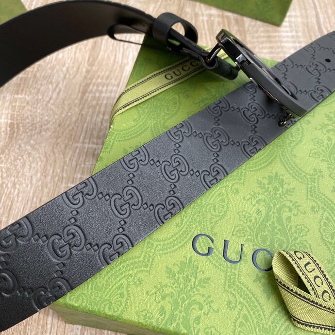 G U C C I 老鼠货🐭原单意大利原厂纯树膏进口单层皮压花⚡无夹层 搭配精品经典双G扣 非市场普通货