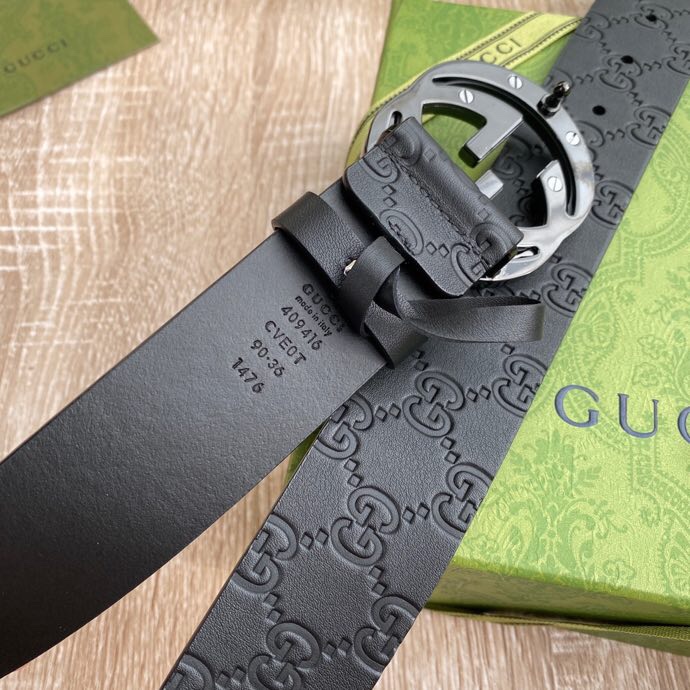 G U C C I 老鼠货🐭原单意大利原厂纯树膏进口单层皮压花⚡无夹层 搭配精品经典双G扣 非市场普通货