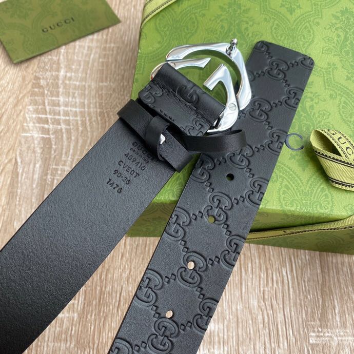 G U C C I 老鼠货🐭原单意大利原厂纯树膏进口单层皮压花⚡无夹层 搭配精品经典双G扣 非市场普通货