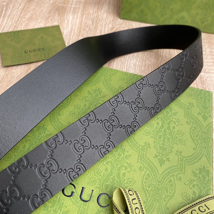 G U C C I 老鼠货🐭原单意大利原厂纯树膏进口单层皮压花⚡无夹层 搭配精品经典双G扣 非市场普通货