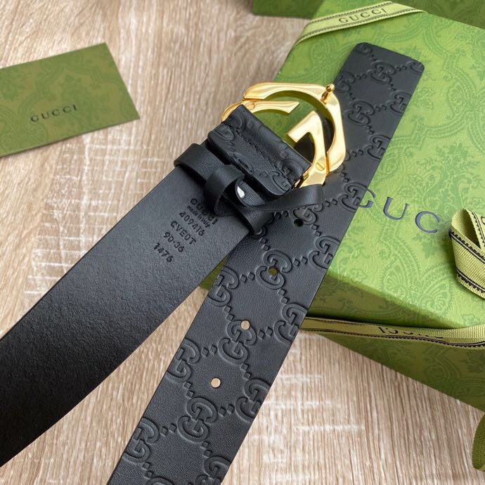 G U C C I 老鼠货🐭原单意大利原厂纯树膏进口单层皮压花⚡无夹层 搭配精品经典双G扣 非市场普通货