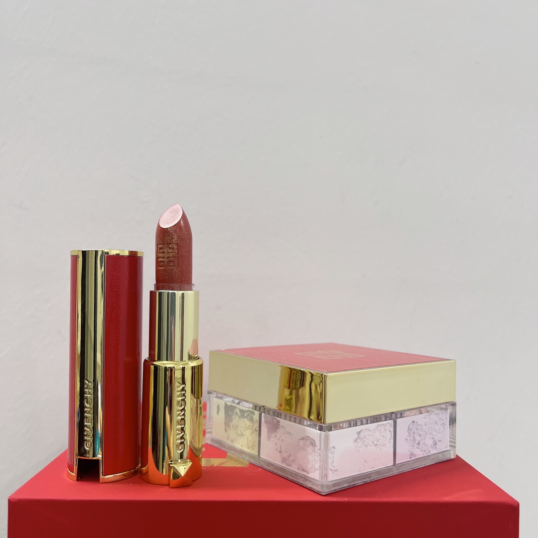 Givenchy Red Gold Lipstick & Powder Set: A Luxurious Beauty Duo 5 i1638780102 3504 3