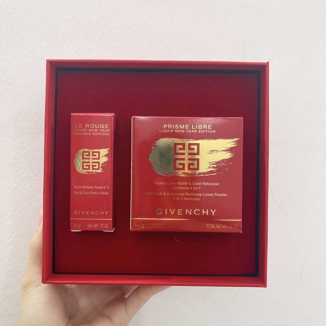 Givenchy Red Gold Lipstick & Powder Set: A Luxurious Beauty Duo 3 i1638780102 3643 1