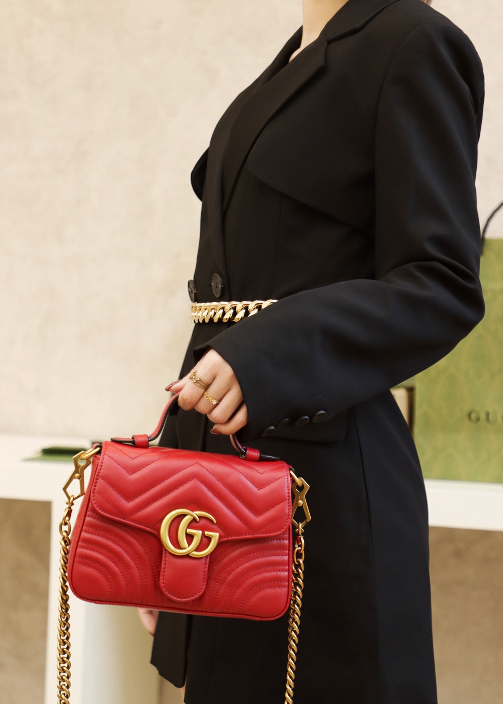 GUCCI ๐๐ ๐๐๐ซ๐ฆ๐จ๐ง๐ญ ๐๐ข๐ง๐ข ้ฎๅทฎๅ
547260็บข่ฒ
