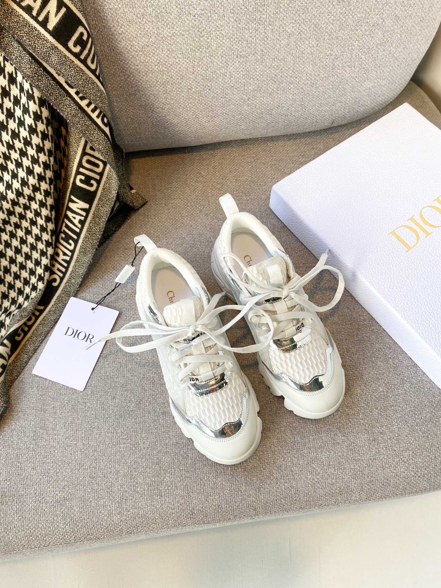 Dior 21SS nouvelle collection B30 sneakers lignes modernes tissu technique unisexe chaussures de couple
