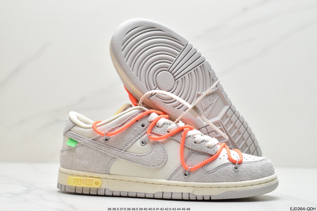 340 Off-White x Nike Dunk Low NO.3白鞋带DM1602-125