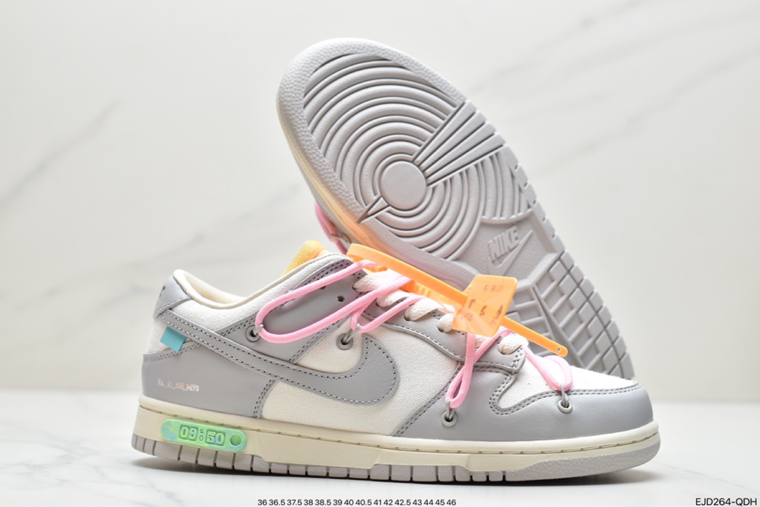 340 Off-White x Nike Dunk Low NO.3白鞋带DM1602-125