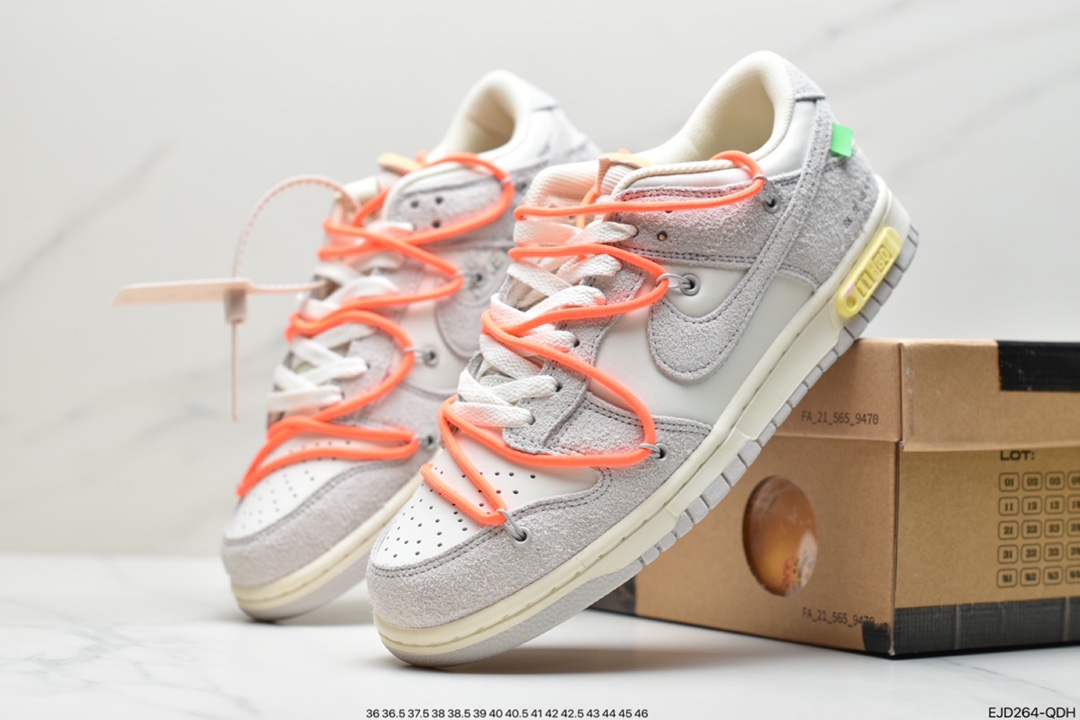 340 Off-White x Nike Dunk Low NO.3白鞋带DM1602-125