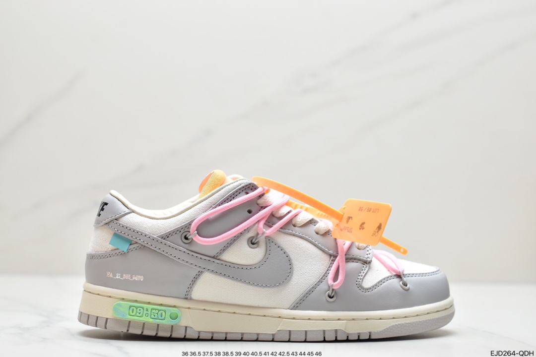 340 Off-White x Nike Dunk Low NO.3白鞋带DM1602-125