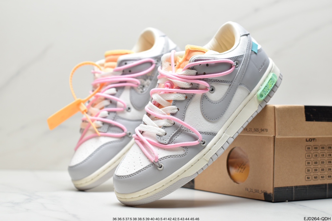 340 Off-White x Nike Dunk Low NO.3白鞋带DM1602-125