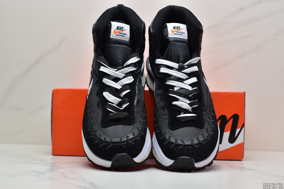 230  耐克/NIKE 耐克华夫3代高帮跑步鞋 黄蓝重叠双钩DD9186-200