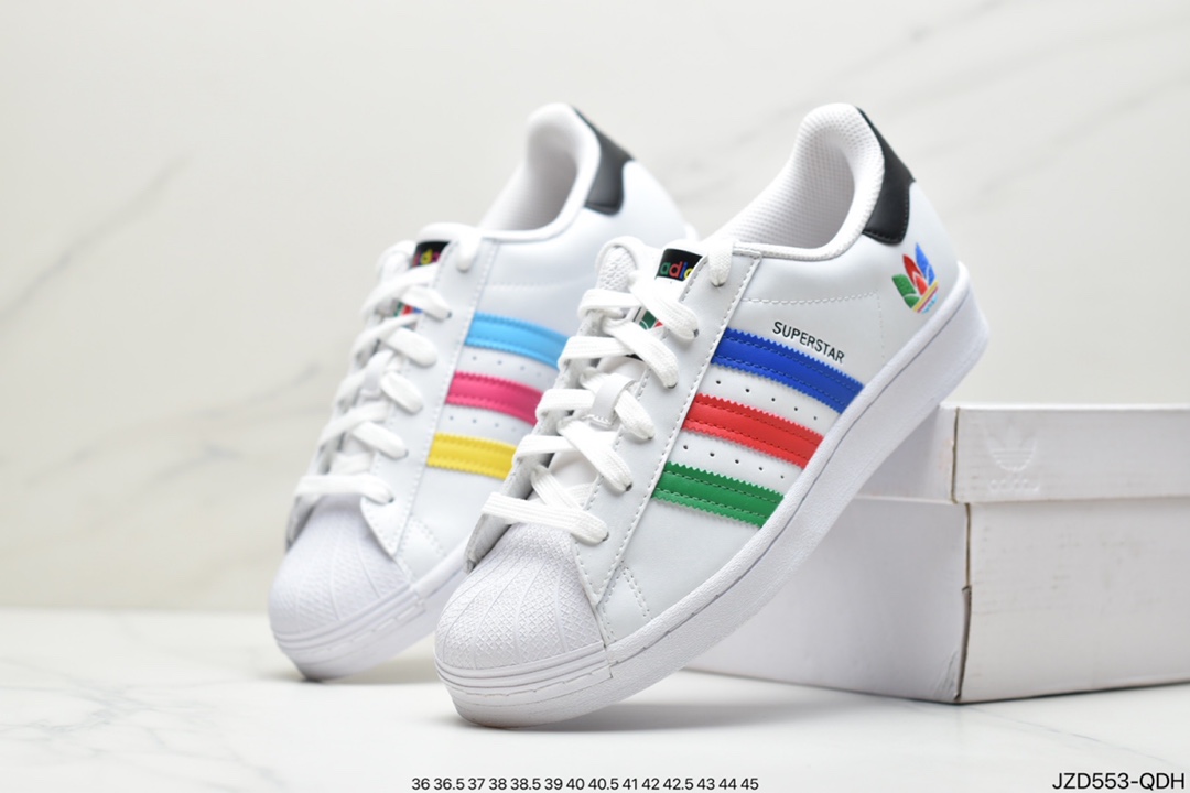 140 阿迪达斯官网三叶草贝壳头 SUPERSTAR PURE男女经典运动鞋FU9518