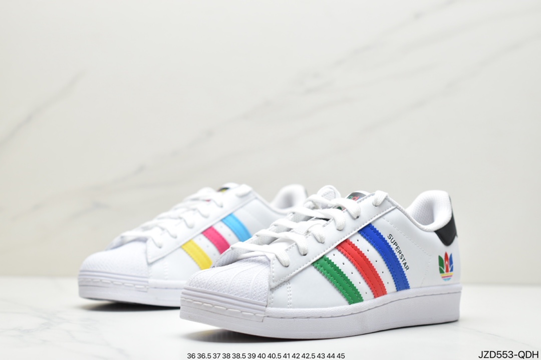 140 阿迪达斯官网三叶草贝壳头 SUPERSTAR PURE男女经典运动鞋FU9518