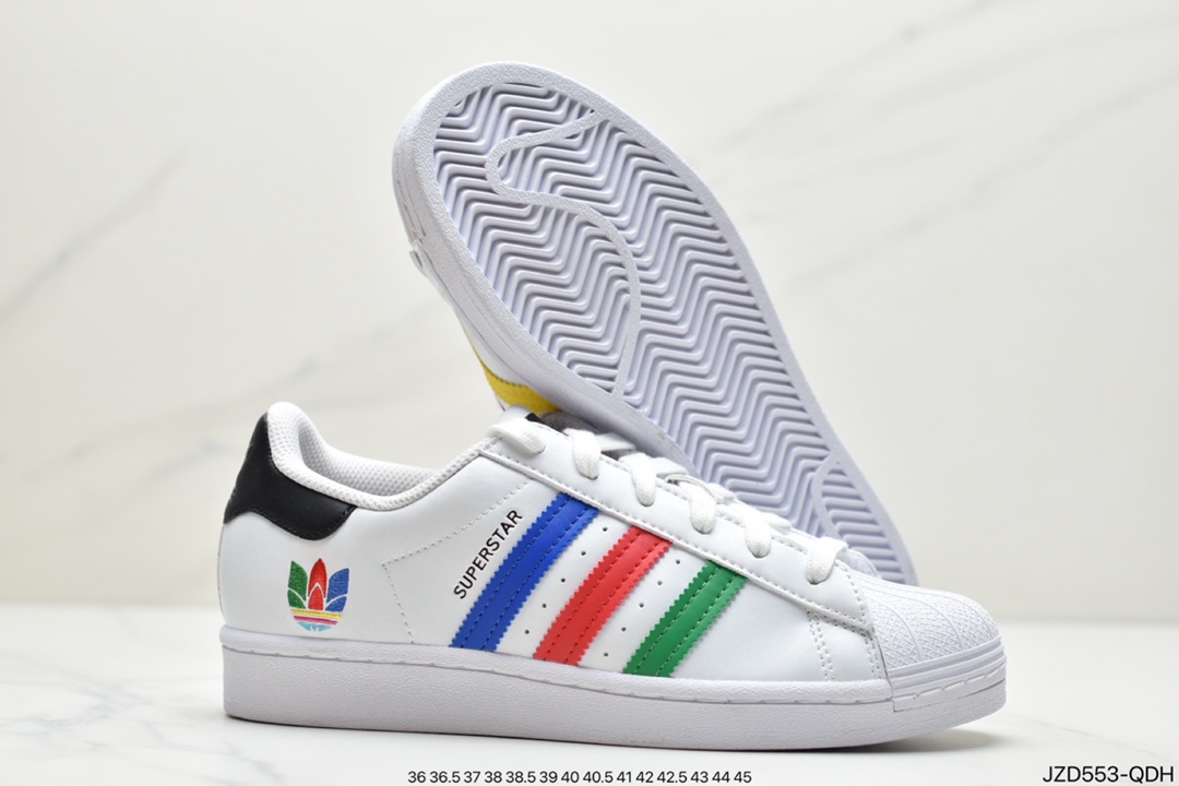 140 阿迪达斯官网三叶草贝壳头 SUPERSTAR PURE男女经典运动鞋FU9518