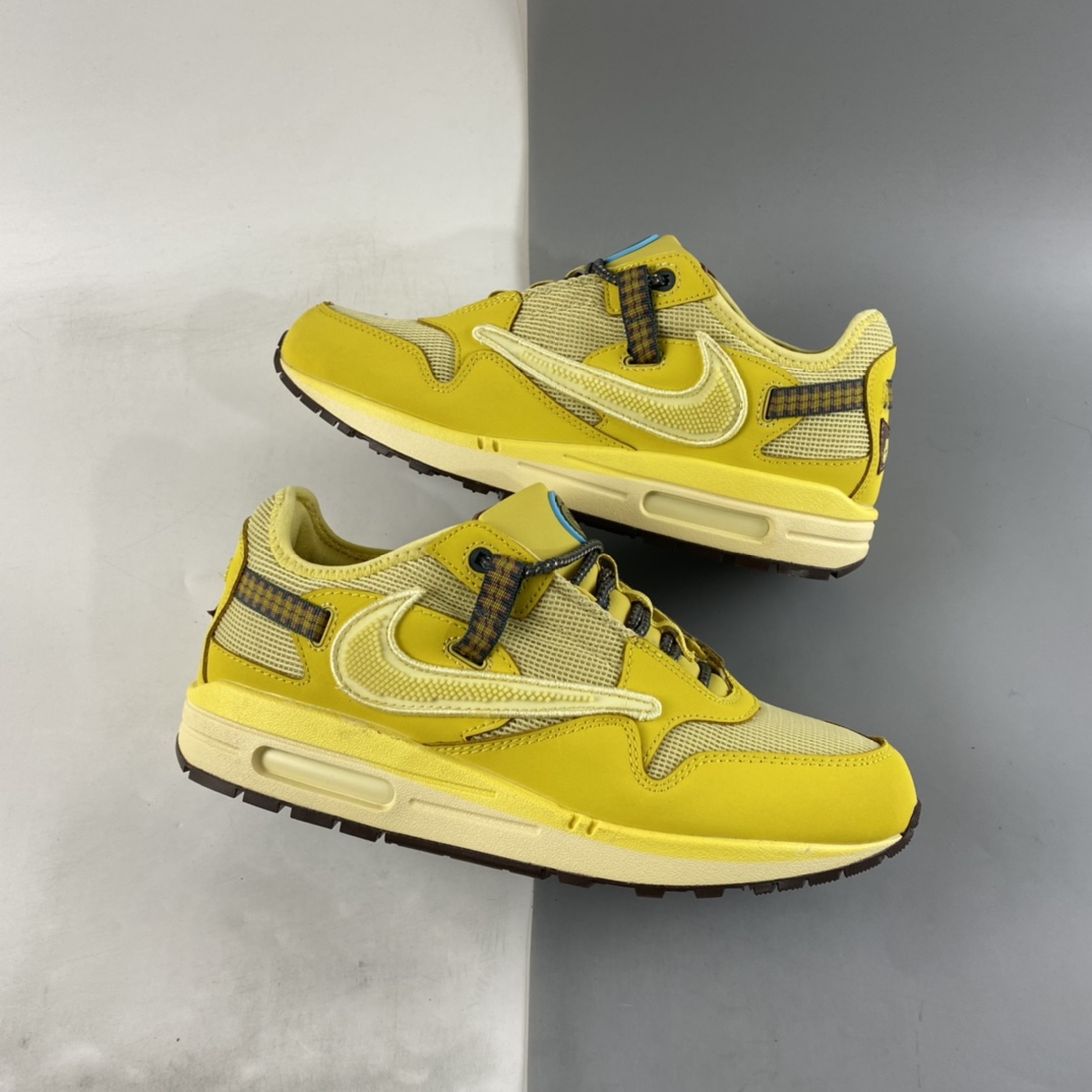 P180  Travis Scott x NIKE Air Max 1 ”Cactus Jack” 低帮复古百搭休闲运动慢跑鞋 DO9392-700
