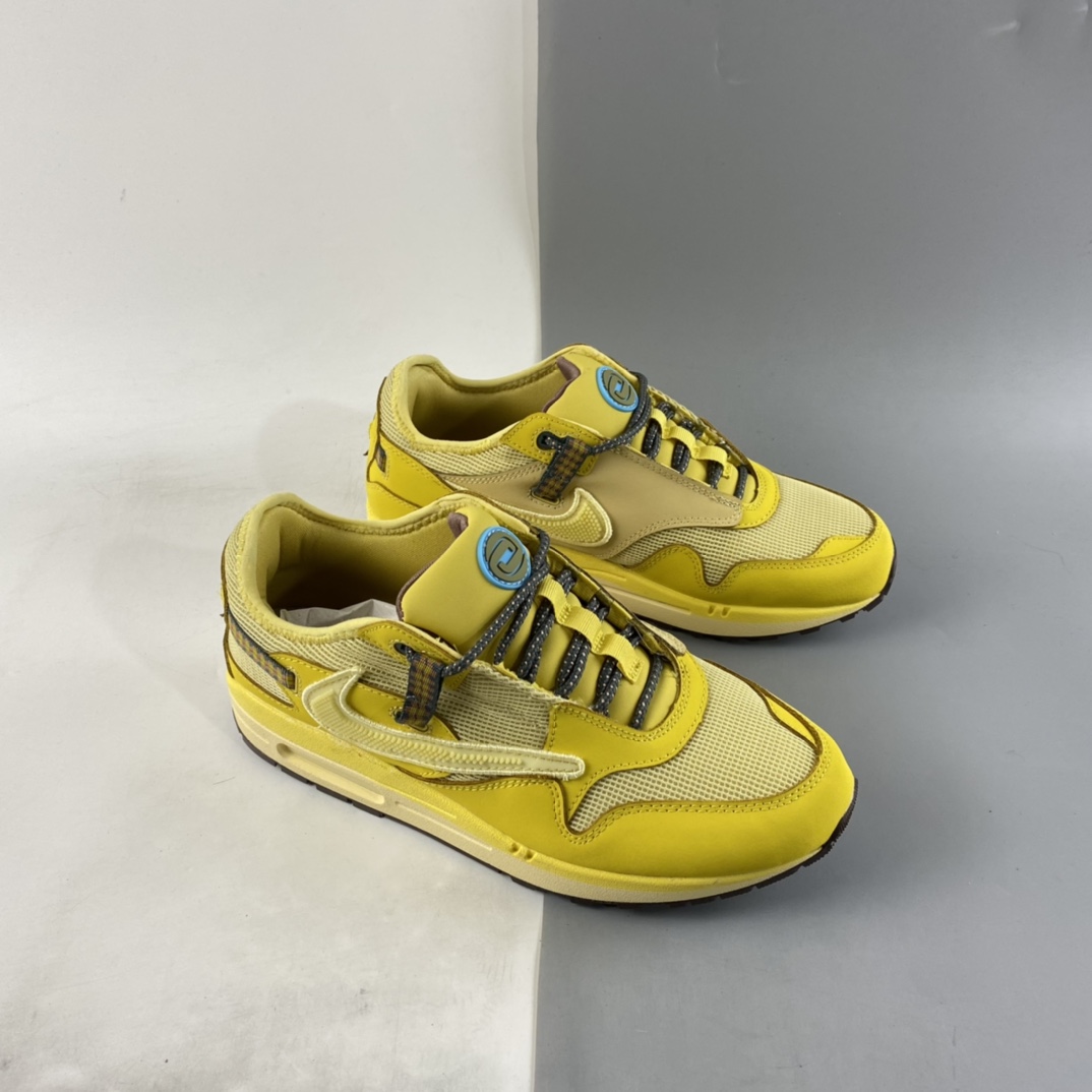 P180  Travis Scott x NIKE Air Max 1 ”Cactus Jack” 低帮复古百搭休闲运动慢跑鞋 DO9392-700