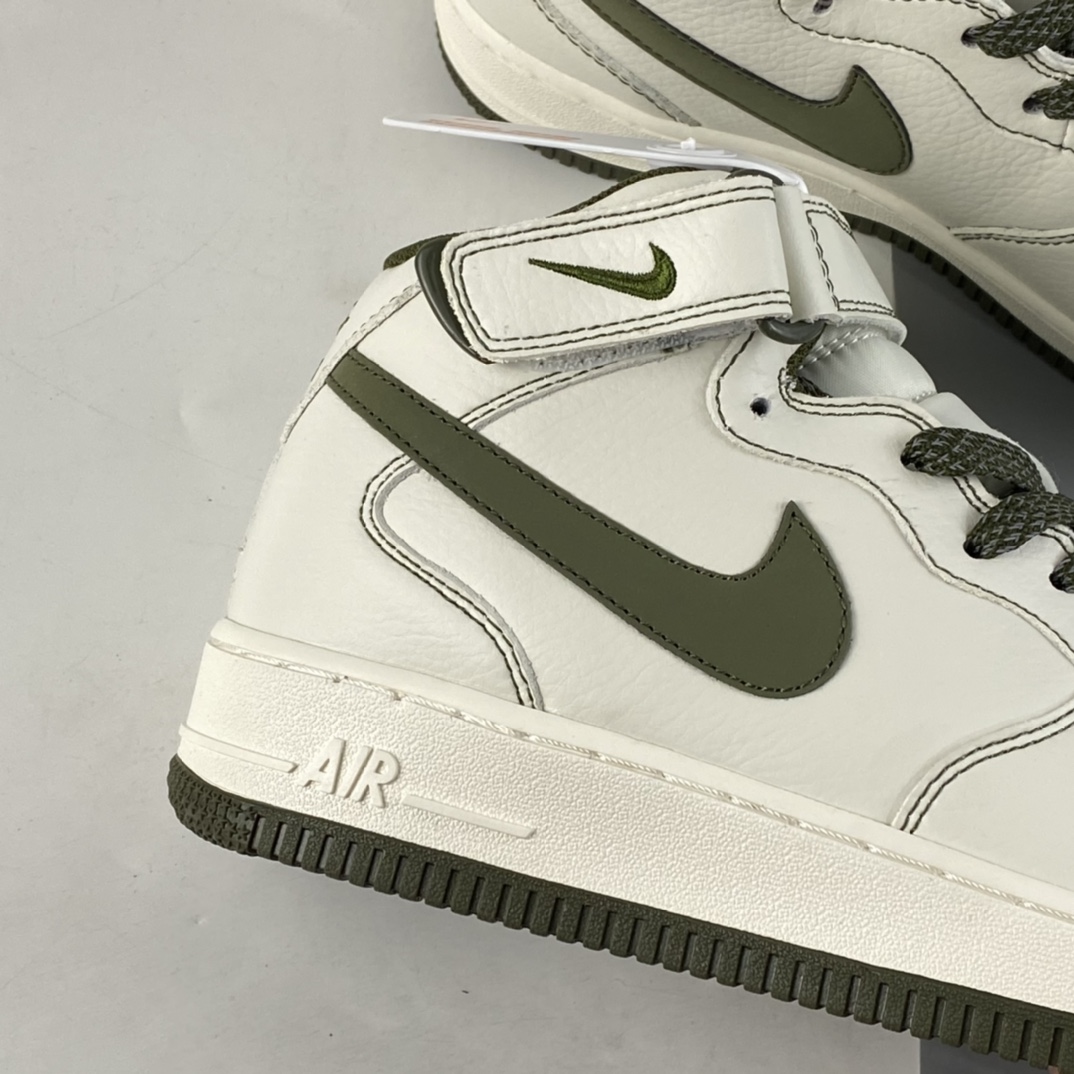 P260  NIKE Air Force 1’07 Mid 米白军绿 满天星 空军一号中帮休闲板鞋 RD6698-123