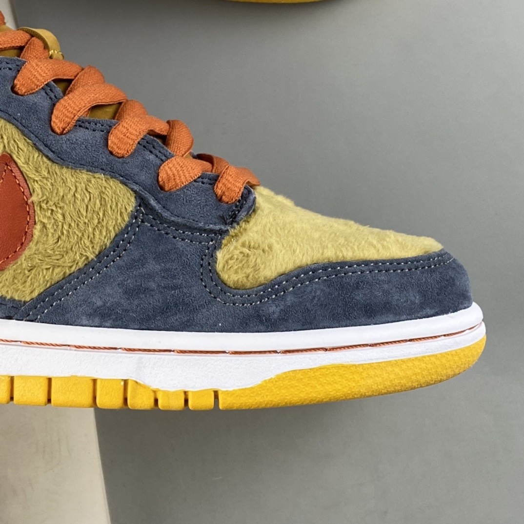 P260 NIKE SB Dunk High Premium”Papa Bears”扣篮系列高帮休闲运动滑板板鞋“海军蓝棕黄熊爸爸”313171-781