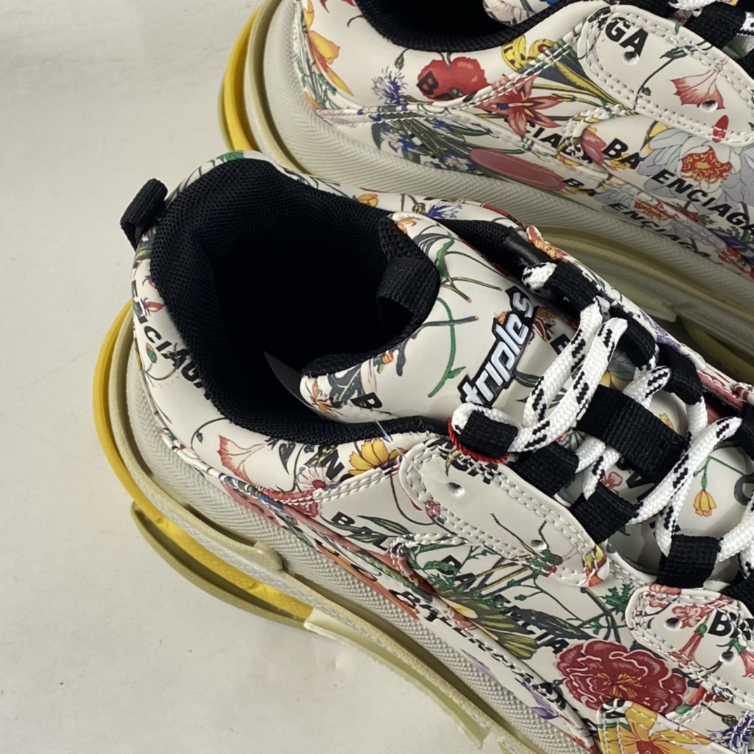 P450  Gucci x Balenciaga Triple S Clear Sole Sneaker”The Hacker Project”巴黎世家时装复古厚底增高百搭休闲运动姥爷球鞋 UL1108461