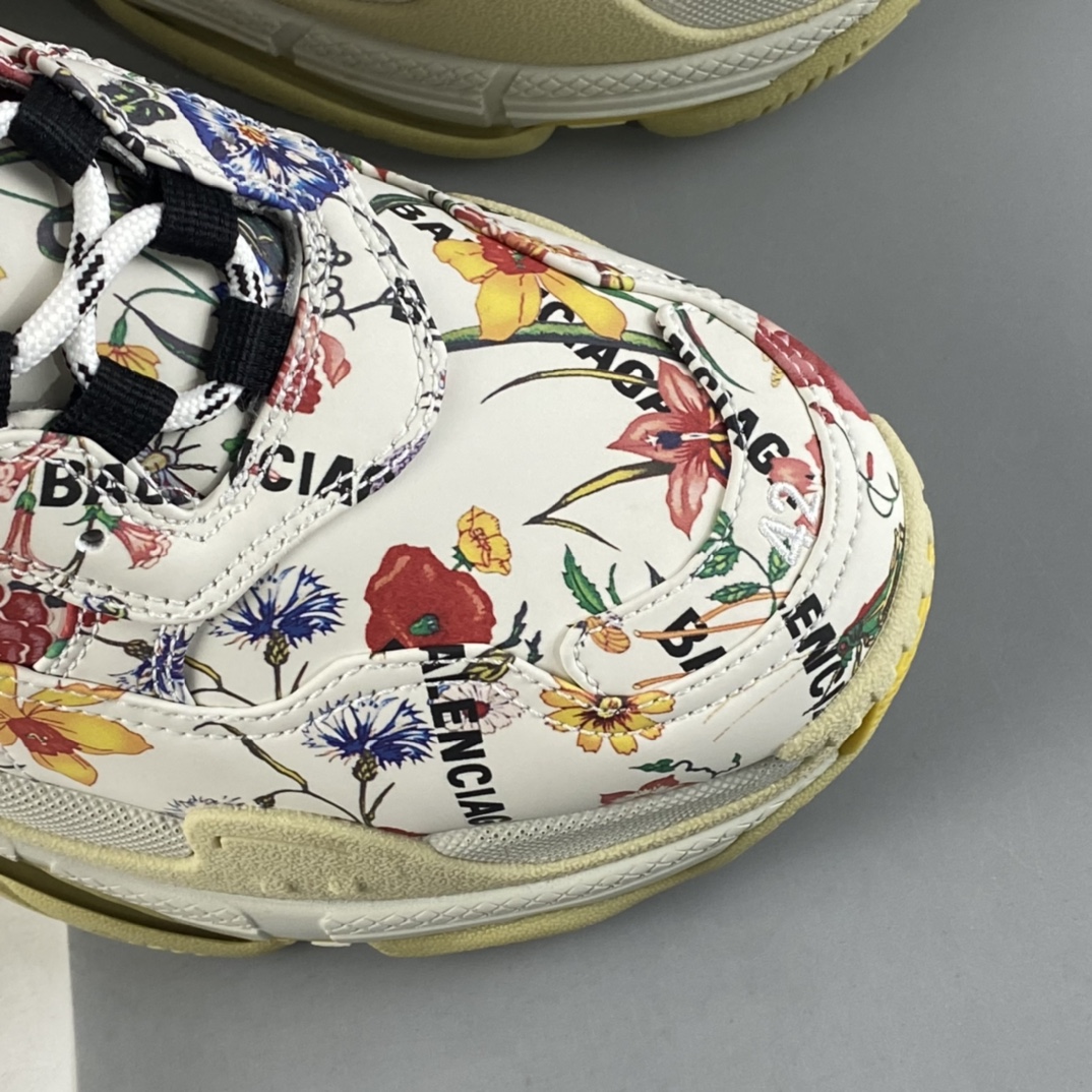 P450  Gucci x Balenciaga Triple S Clear Sole Sneaker”The Hacker Project”巴黎世家时装复古厚底增高百搭休闲运动姥爷球鞋 UL1108461