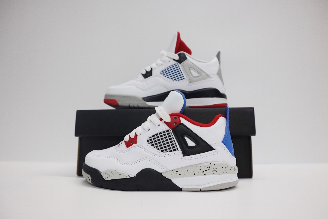 图片[5]-乔4代新款男女童儿童篮球鞋运动鞋 尺码：22-37.5码 潮童必备的AJ4，百搭时尚🆒 采用头层皮打造，高级感满满🈵️ 打理超方便✔️ 橡胶组合大底，耐磨防滑👍🏻 史上最全配色，怎么选都不会踩雷🔥-选品中心