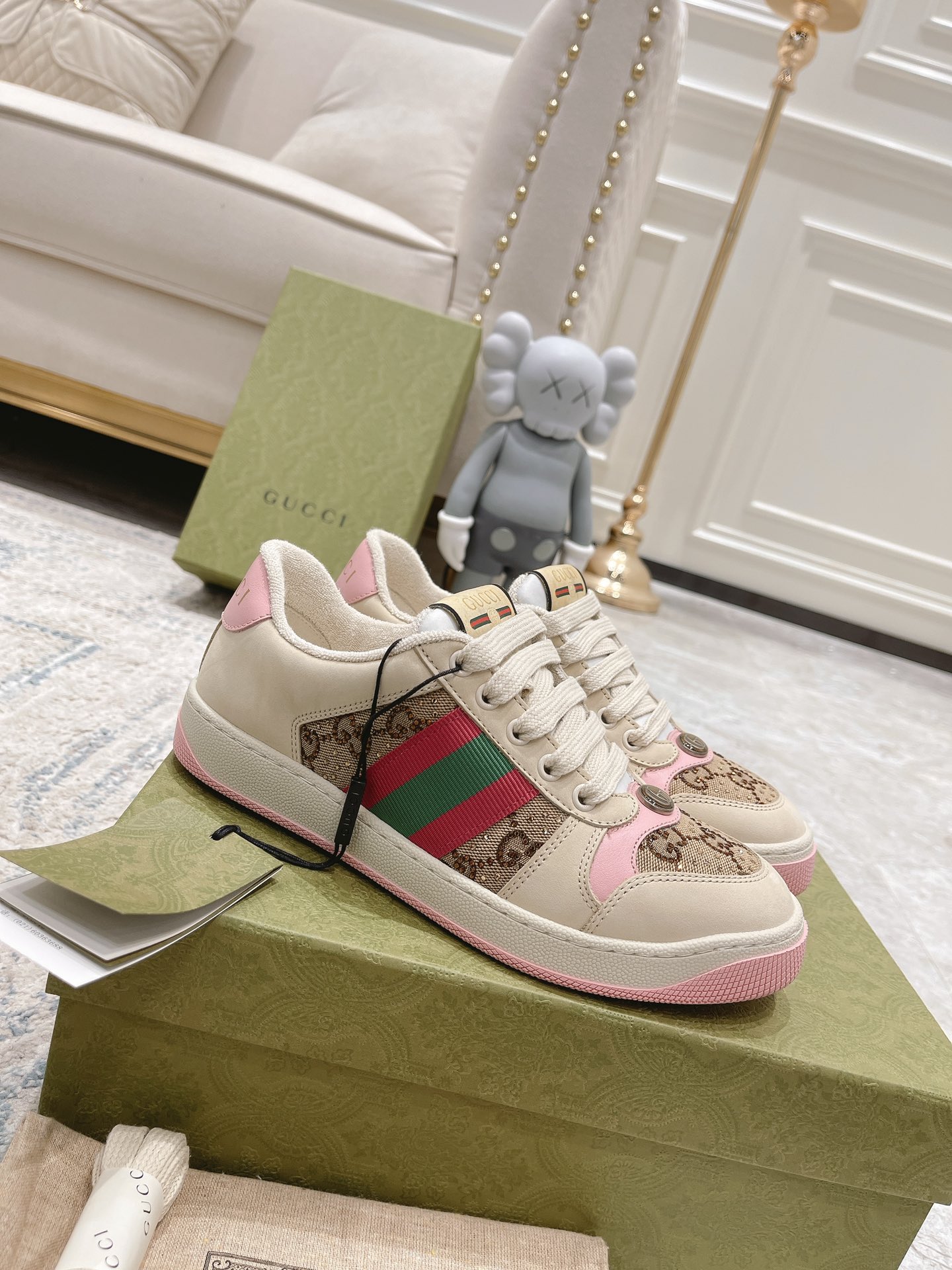 Gucci Buty do deskorolki Unisex Skóra krowia TPU Wiosenna kolekcja Casual